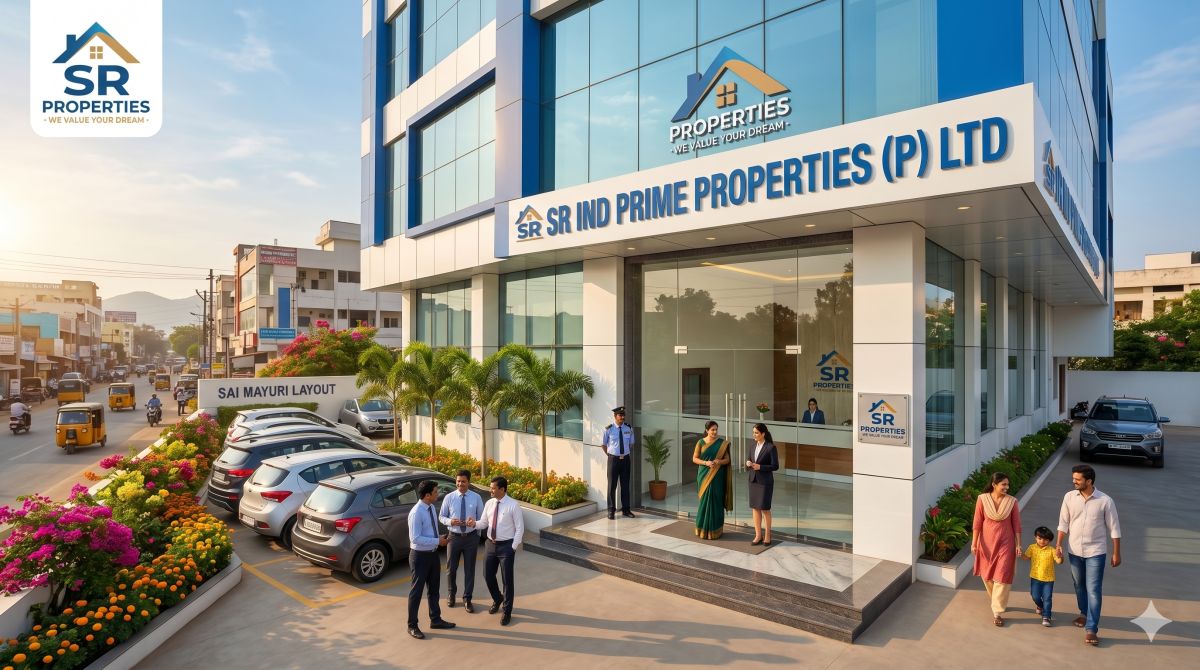 SR IND Prime Properties Office in Tirupati - Trusted Real Estate Developer Building at Sai Mayuri Layout Narayanadri Hospital Road