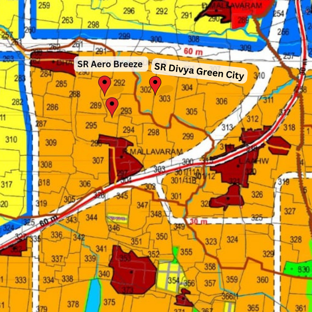 SR Divya Green City TUDA layout plan